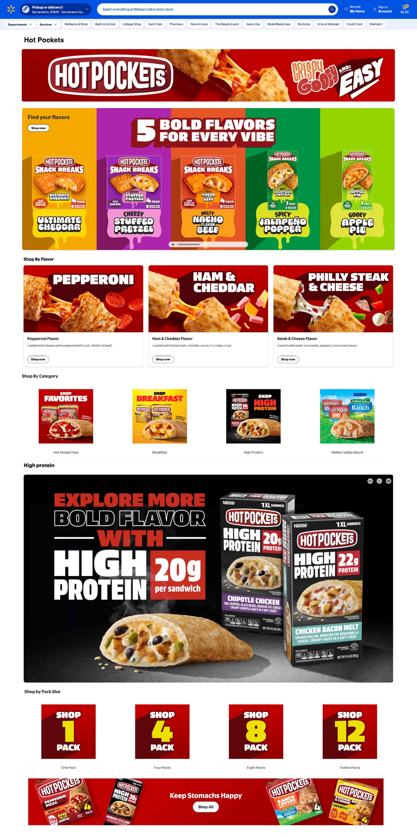 Hot Pockets Amazon Storefront