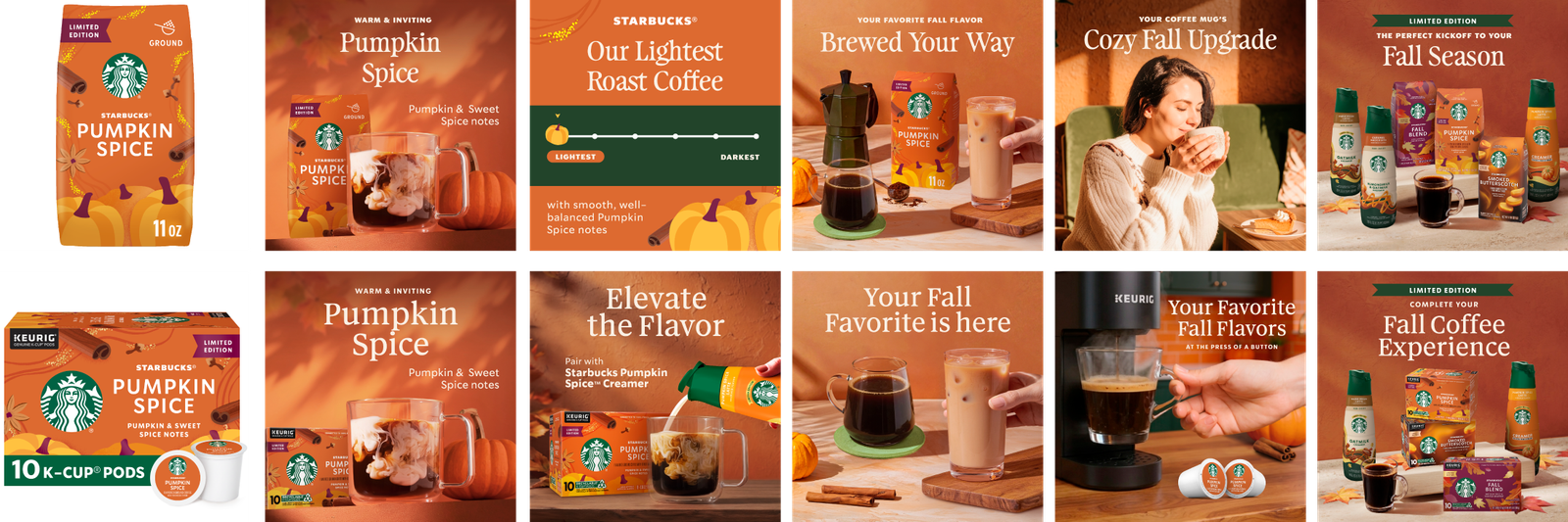 Starbucks Seasonal Fall Carousel Tiles